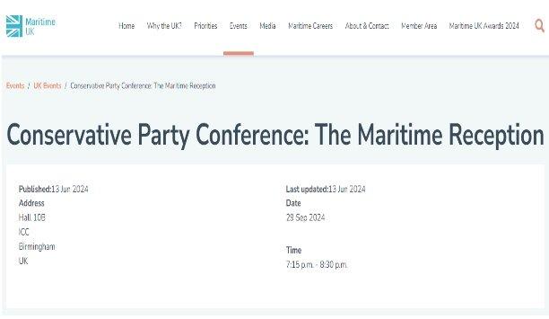 Conservative Party Conference: The Maritime Reception