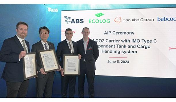ABS issues AIP for ECOLOG’s low-pressure 40,000 m3 design for LCO2 carrier