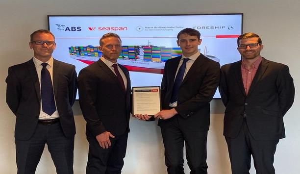 ABS presents Seaspan Corporation and Mærsk Mc-Kinney Møller Center for Zero Carbon Shipping with AiP for Foreship-designed ammonia-fueled container