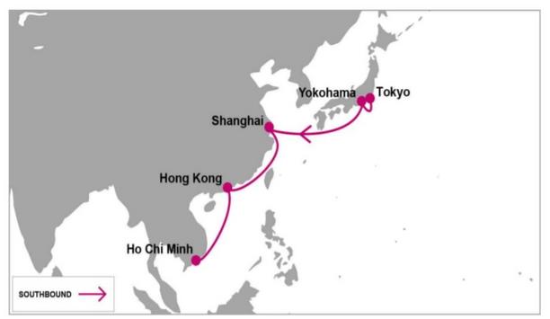 ONE’s new JCV service offers a direct connection from Japan/China to Vietnam