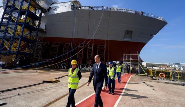 HRH Prince William starts construction on the UK’s third Type 26 frigate for the Royal Navy at BAE Systems