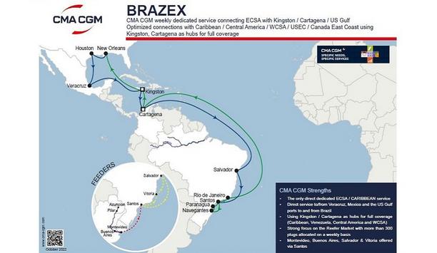 CMA CGM to reorganise its BRAZEX services