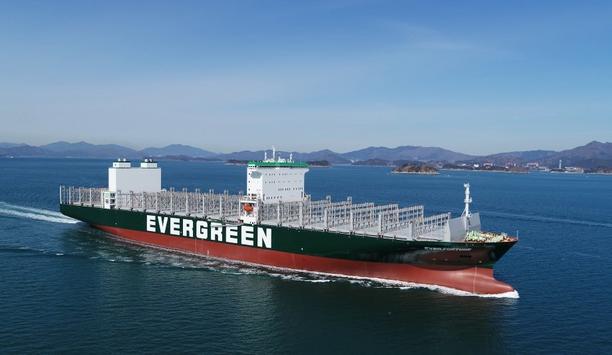 Evergreen Line delivers their new class F-type containership Ever Fortune to the Geoje shipyard of Samsung Heavy Industries