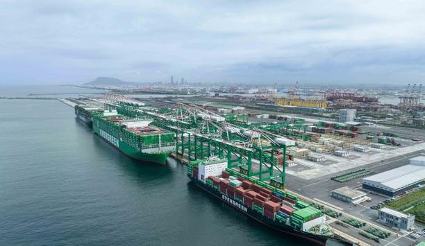 Evergreen Marine hosts an official opening ceremony for the newly built Terminal 7 at Kaohsiung Port
