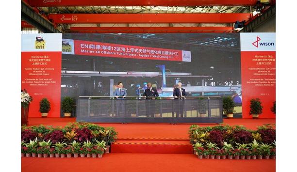 Wison and Eni host the ‘Marine XIl Offshore FLNG Project Topsides’ ceremony at the Zhoushan yard in China