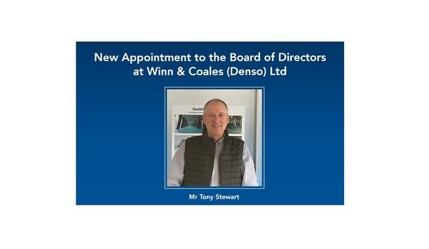 Tony Stewart appointed to the Board of Directors for Winn & Coales (Denso) Ltd.