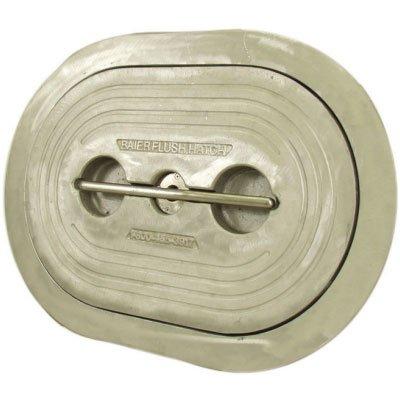 Baier Marine BFHOTH15X24A/SS Aluminum/Stainless Steel Flush Hatch - Oval 15" X 24"