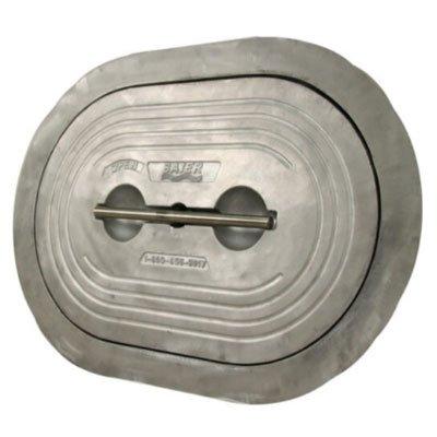 Baier Marine BFHQTH15X24A/SS Aluminum/Stainless Steel Watertight Hatch - Oval 15" X 24"