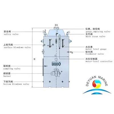 Deyuan Marine LSK30.0-0.7 LSK-type Vertical Oil-fired Boiler