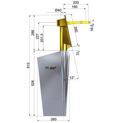 Italian Propellers TA40200-11 S12 Steel Rudders