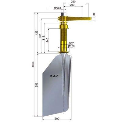 Italian Propellers TA50315-16T P Steel Rudders