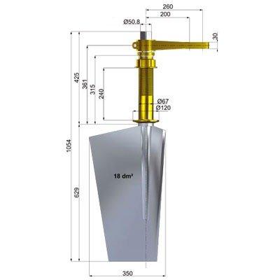 Italian Propellers TA50315-18 P Steel Rudders