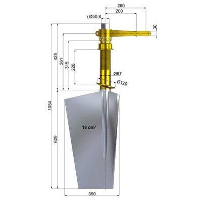 Italian Propellers TA50315-18 V Steel Rudders