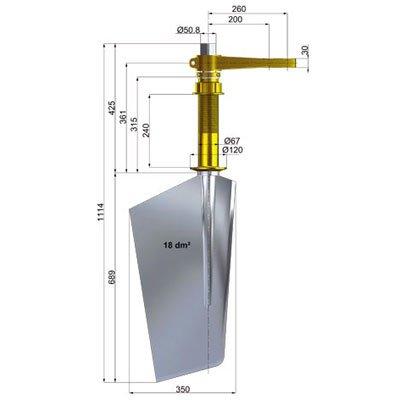 Italian Propellers TA50315-18T P Steel Rudders