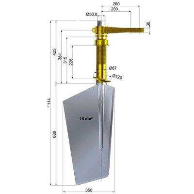 Italian Propellers TA50315-18T V Steel Rudders