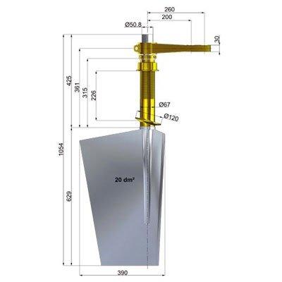 Italian Propellers TA50315-20 P Steel Rudders