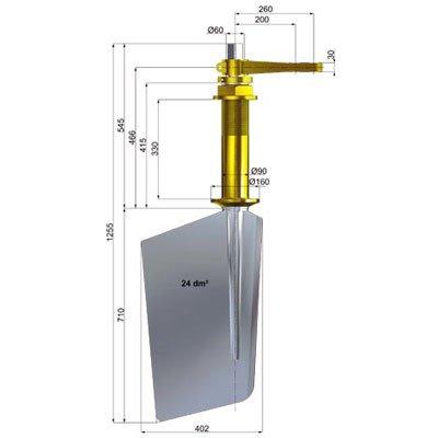 Italian Propellers TA60415-24T P Steel Rudders