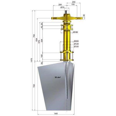 Italian Propellers TA70576-30P U Steel Rudders