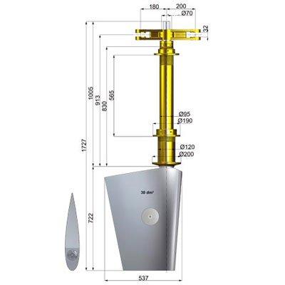 Italian Propellers TAS70830-30 P Steel Naca Rudders