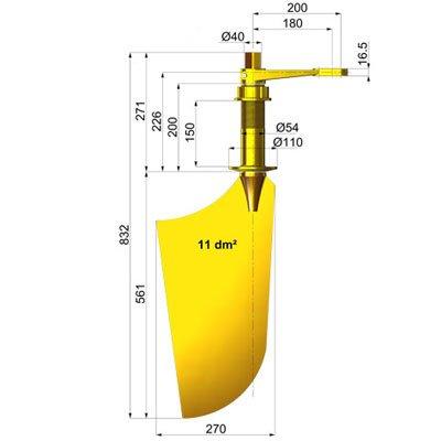 Italian Propellers TNI40200-11T P Nibral Rudders